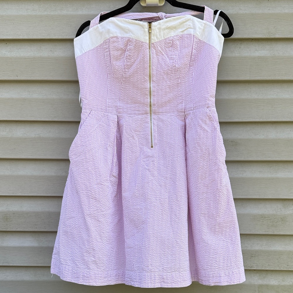 Lilly Pulitzer Pink and White Seersucker Sundress